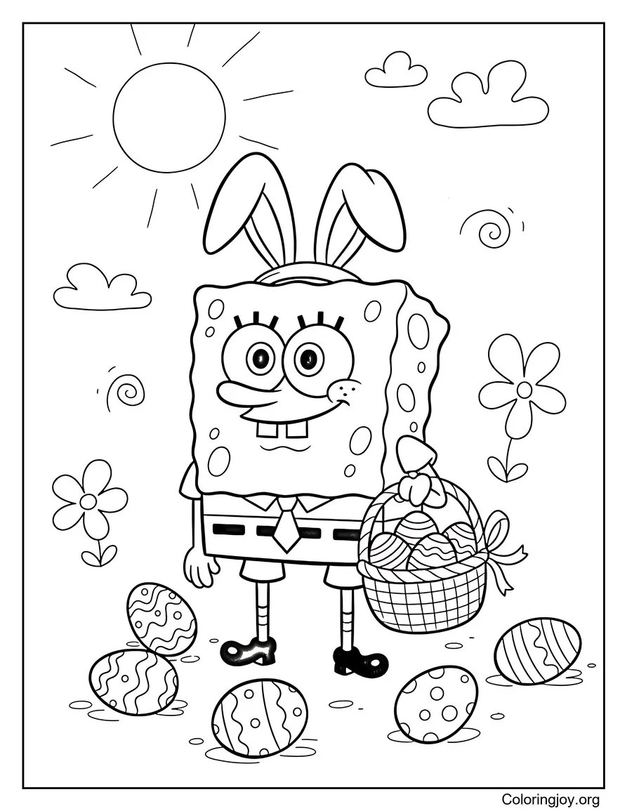 Easter SpongeBob with Bunny Ears