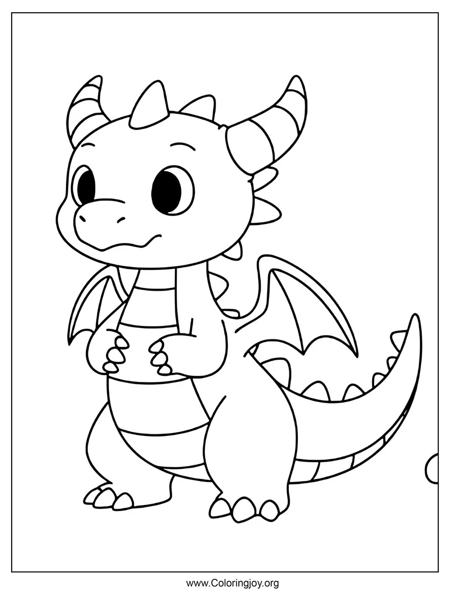 Cute Fantasy Dragon Inspired by Spyro