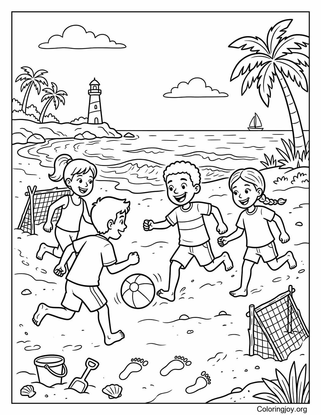 Beach Ball Soccer Match