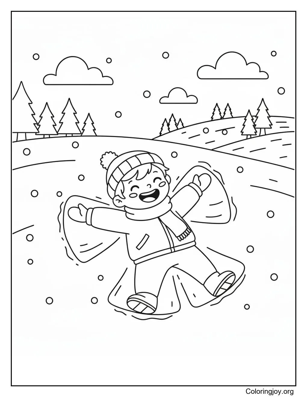 Snow Angel Making