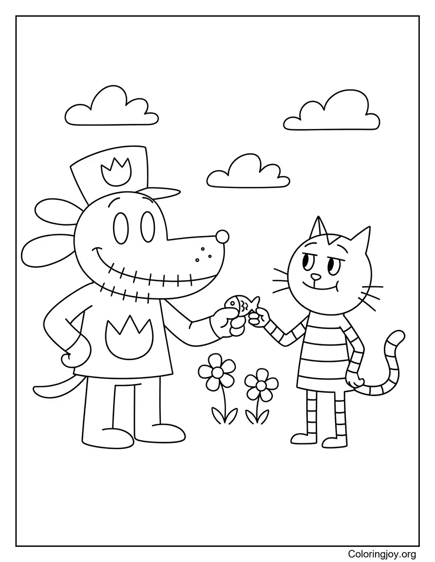 Unexpected Friendship Between Dog Man and Petey