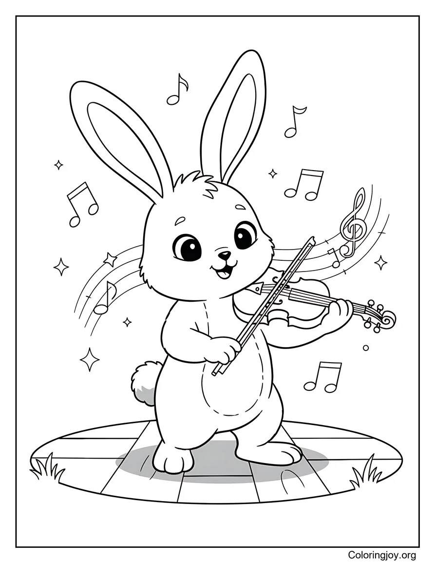 Planting carrots carefully, a bunny works in a bright garden.