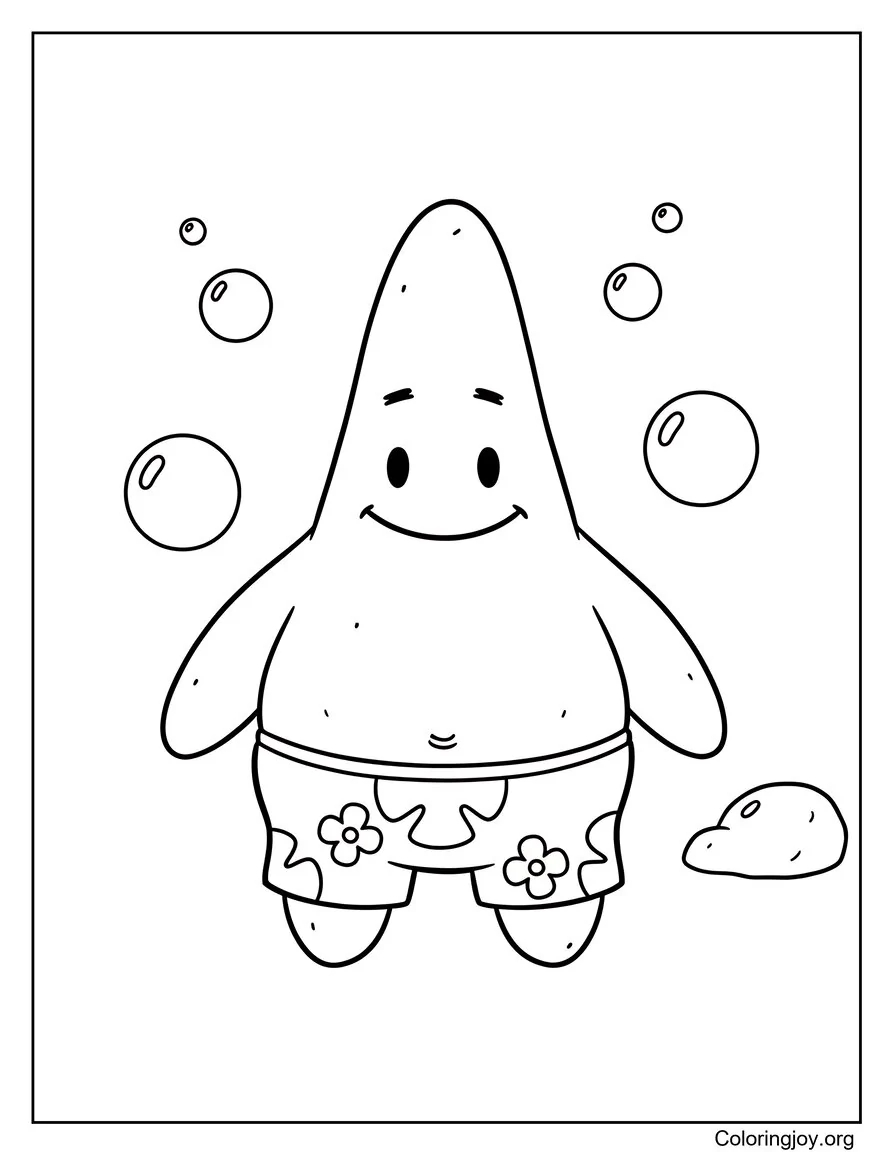 Patrick Star Super Cute Simple Design