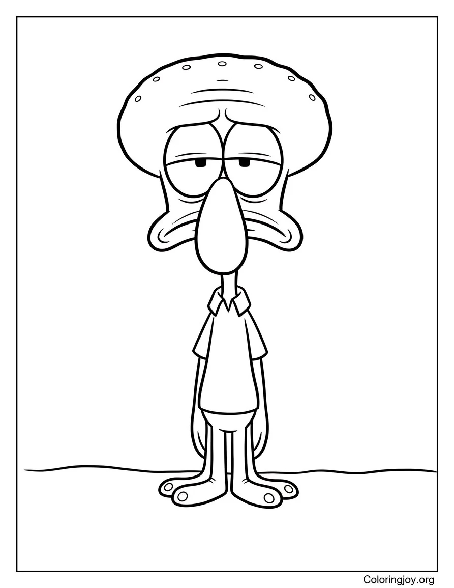 Squidward Looking Annoyed