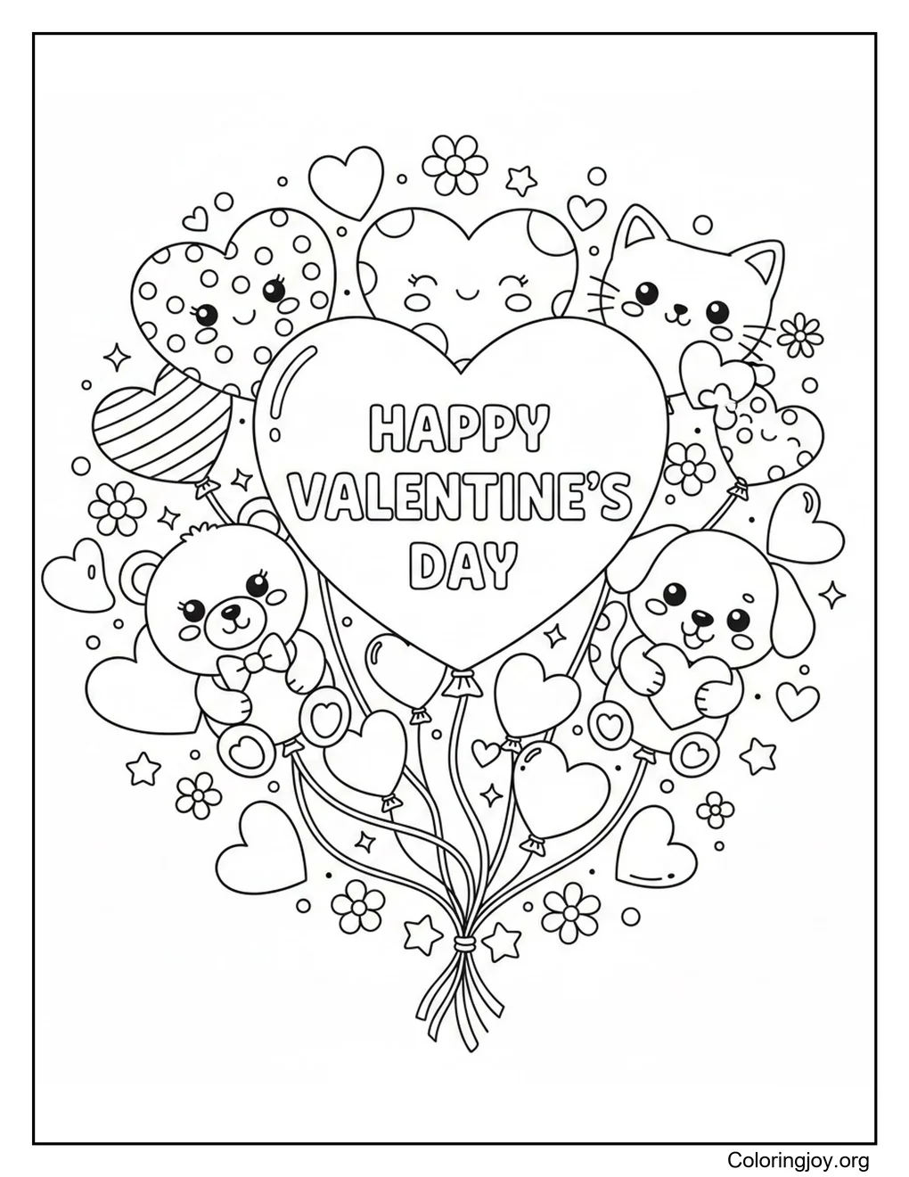 Cute balloon valentine
