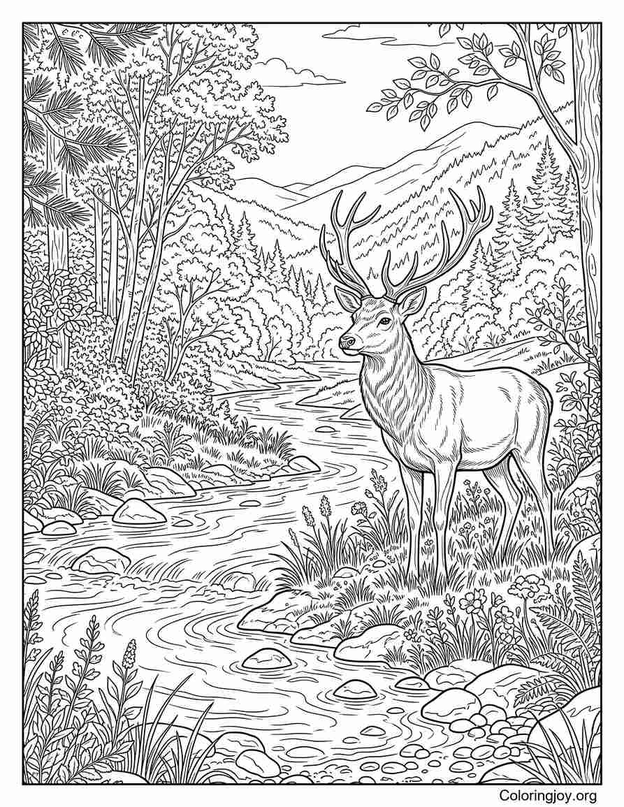 Deer By A River