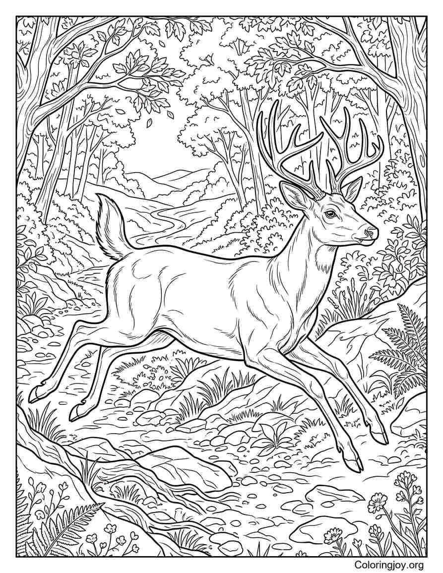 Running Deer Scene
