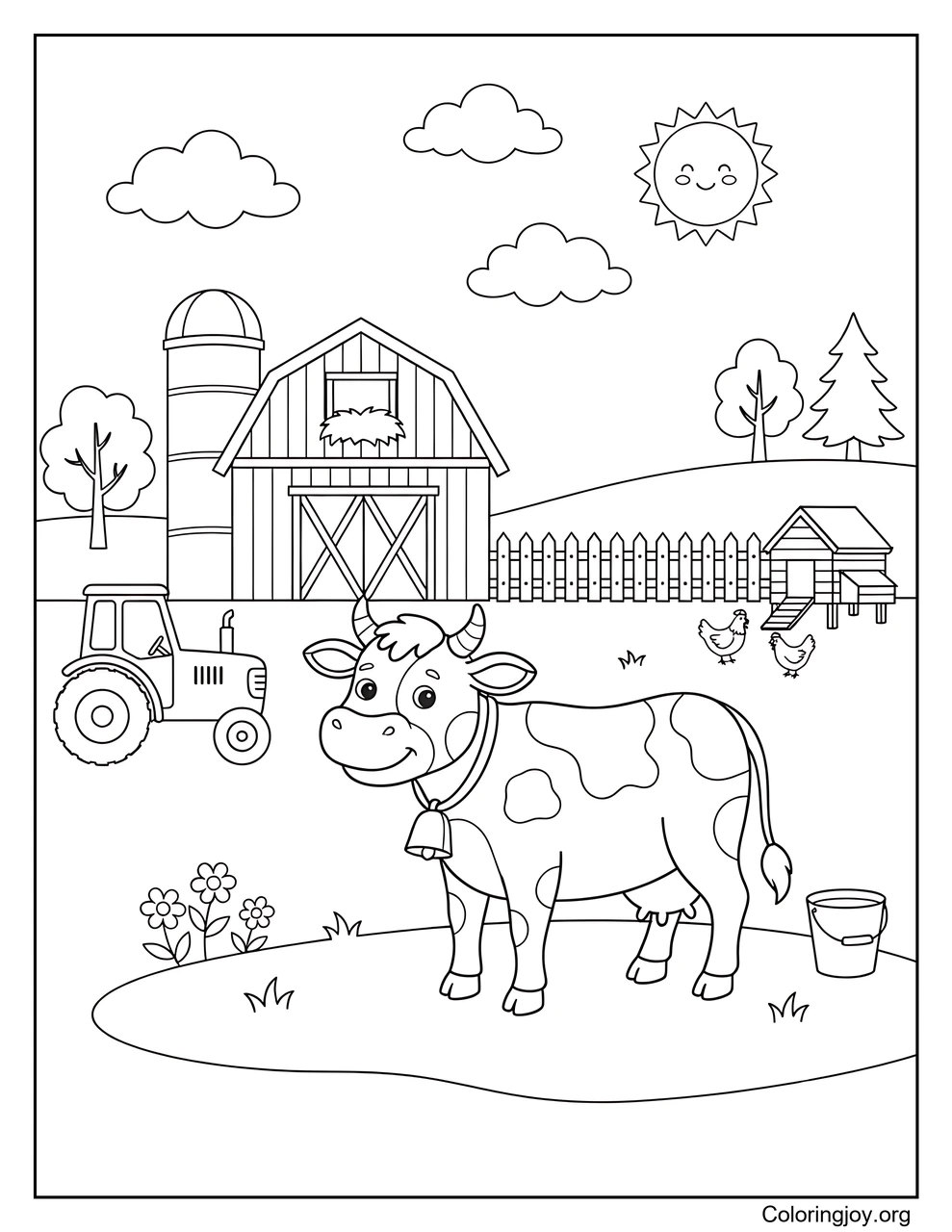 Farm Scene Cow