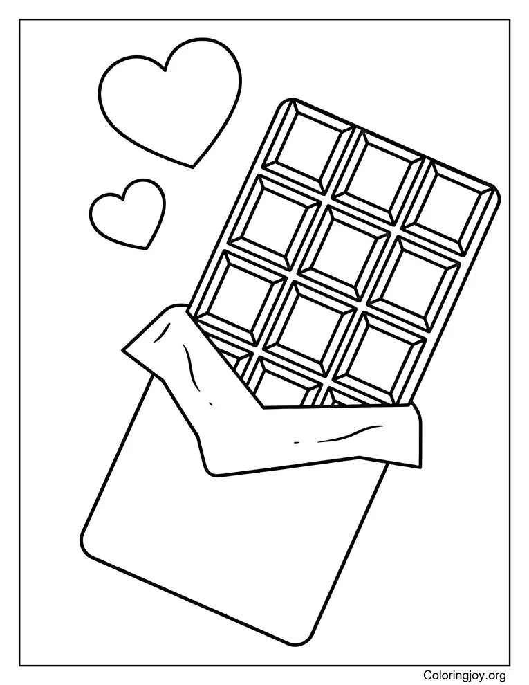Valentine's Chocolate with hearts