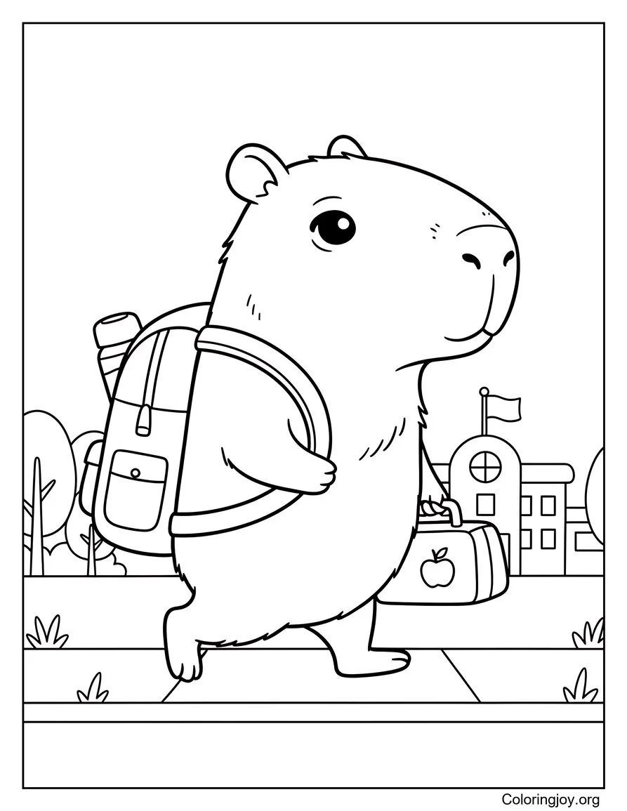 Capybara's First Day of School