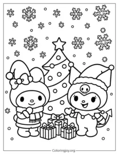 Christmas My Melody and Kuromi