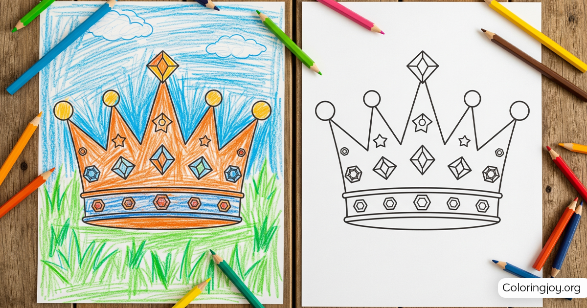 Crown Coloring Pages