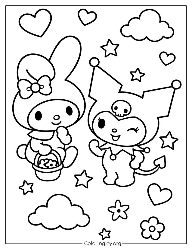 Kuromi Coloring Pages – Free Printable Designs for Kids & Fans