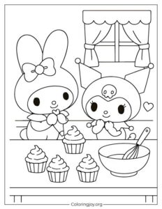 My Melody Teaches Kuromi to Bake Cupcakes