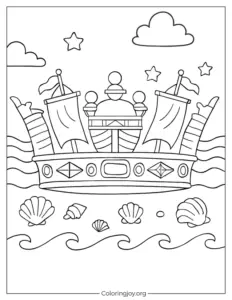 Printable Naval Crown Coloring Sheet