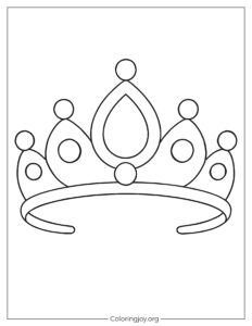 Tiara Crown Coloring Sheet