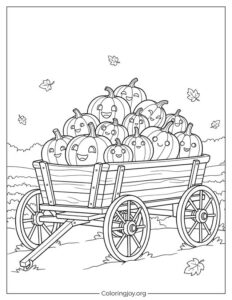 Autumn Harvest Pumpkin Wagon