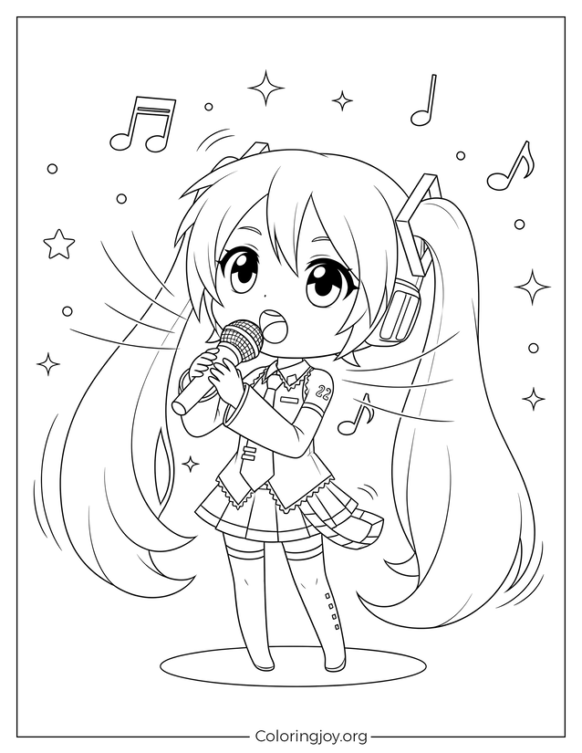 Chibi Hatsune Miku Singing