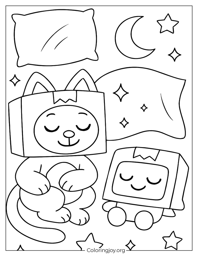 Cozy LankyBox Sleep Printable