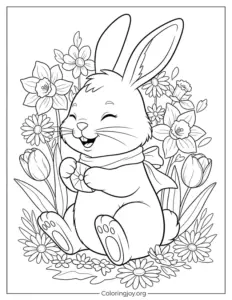 Detailed A Bunny Among Spring Blossoms