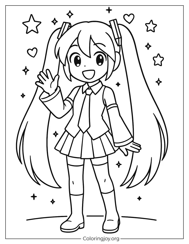 Friendly Hatsune Miku Wave