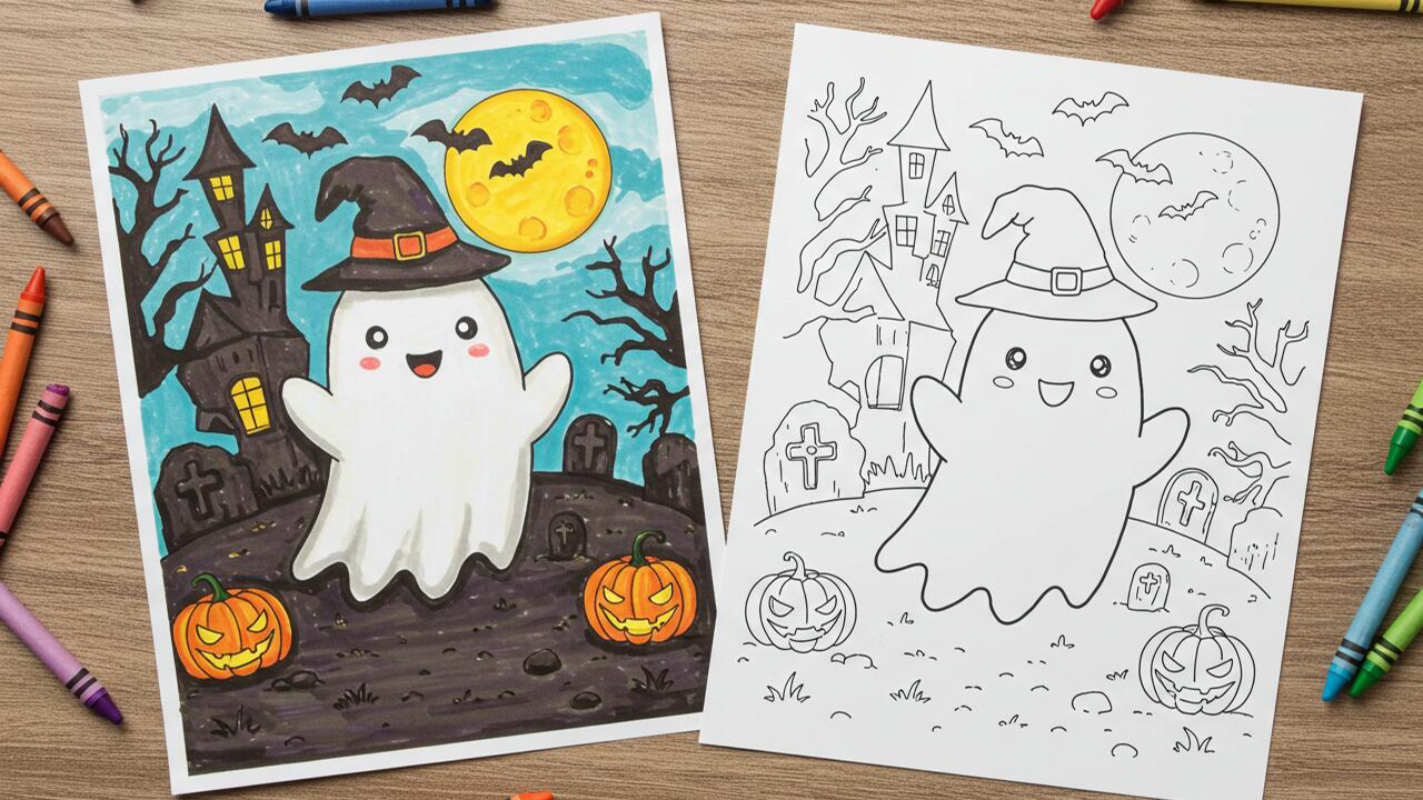 Ghost Coloring Pages (Free PDF Printables)