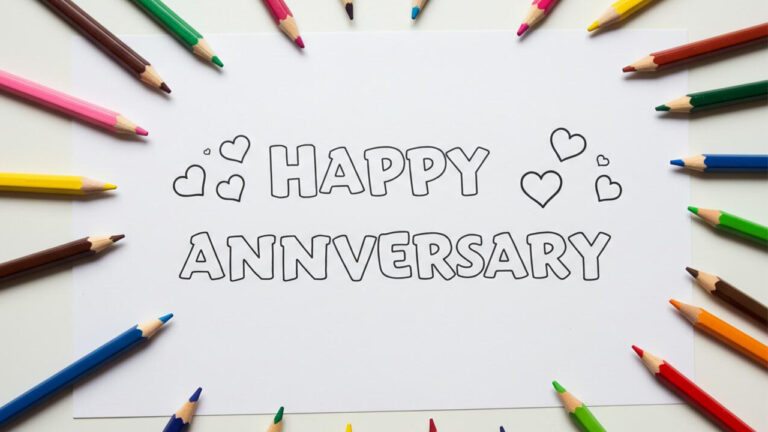 Happy Anniversary Coloring Pages