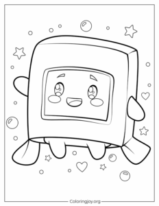 Happy Boxy LankyBox Coloring Sheet