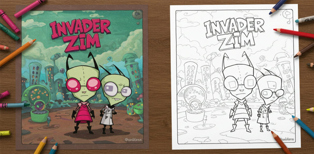 Invader Zim Coloring pages: Free Printable PDFs