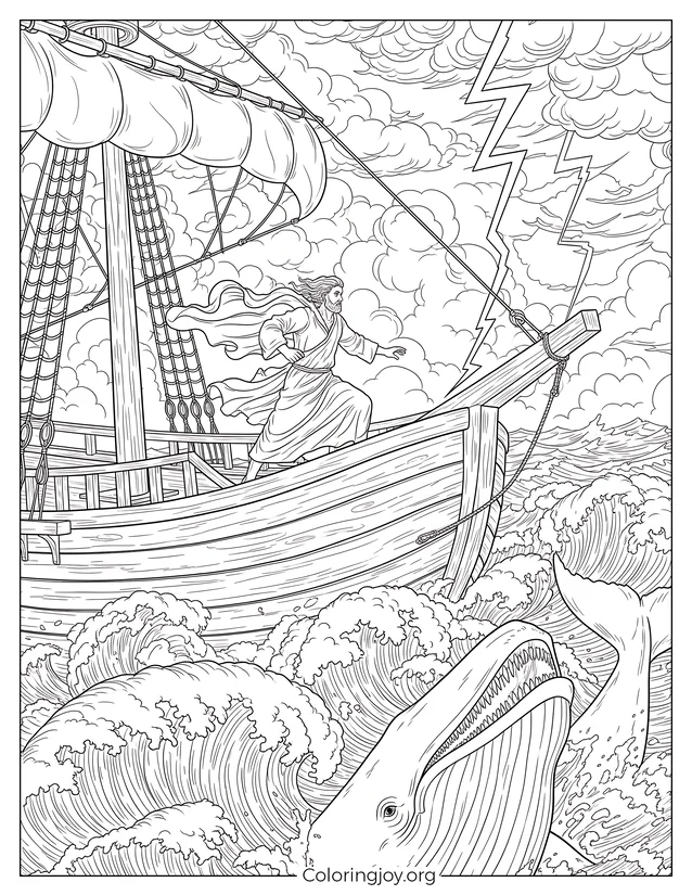 Jonah Fleeing the Stormy Sea