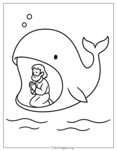Jonah Praying Inside Whale’s Mouth