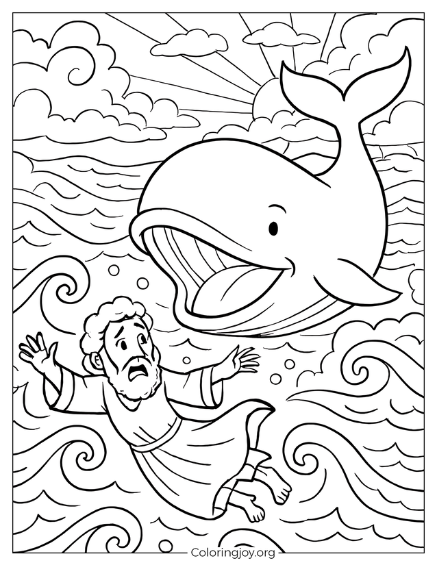 Jonah Swimming from the Whale