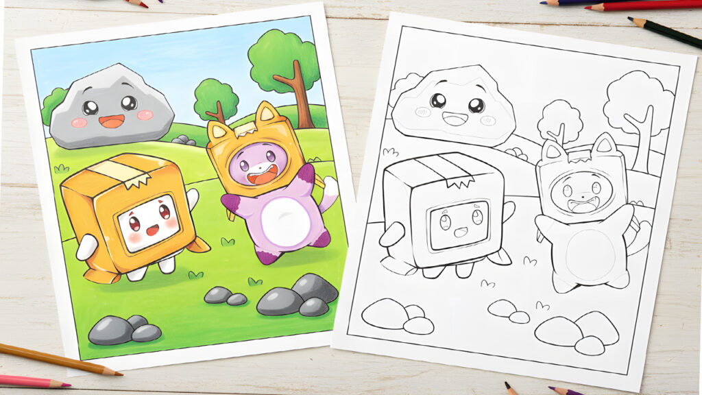 LankyBox Coloring pages: Free Printable PDFs