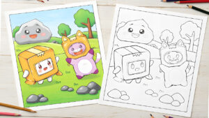 LankyBox Coloring pages: Free Printable PDFs