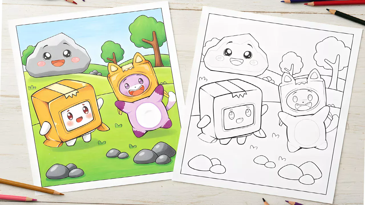 LankyBox Coloring pages: Free Printable PDFs