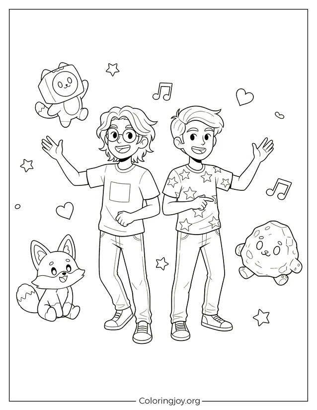 LankyBox Coloring pages: Free Printable PDFs