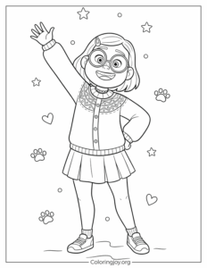 Mei’s Happy Pose: Turning Red Printable