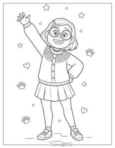 Mei’s Happy Pose: Turning Red Printable