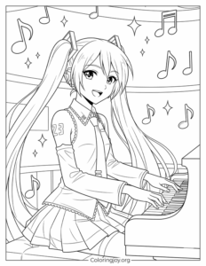 Miku at the Grand Piano