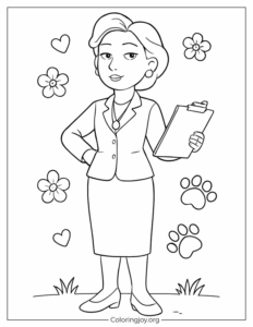 Ming Lee: Turning Red Mother Coloring Page