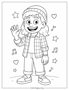 Miriam Turning Red coloring sheet