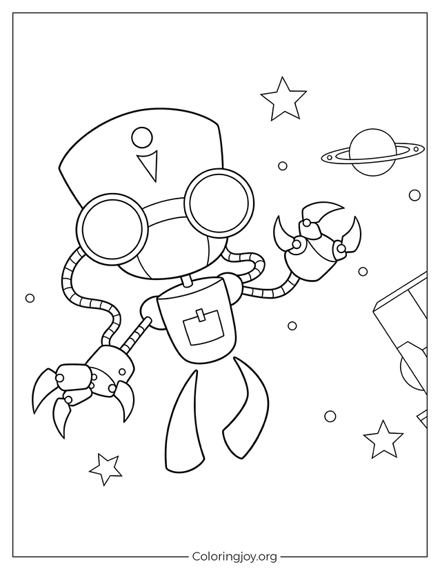 Playful MiMi Cartoon To Color