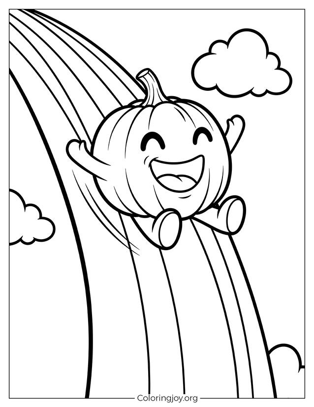 Pumpkin Sliding on a Rainbow