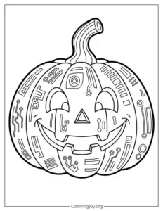 Pumpkin with Neon Patterns