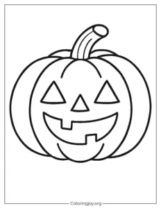 Simple Pumpkin Coloring page for kids