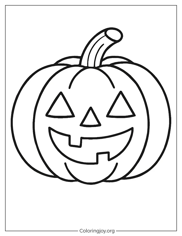 Simple Pumpkin Coloring page for kids