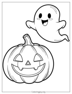 Smiley Pumpkin and Friendly Ghost