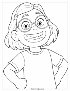 Turning Red Meilin Lee coloring sheet