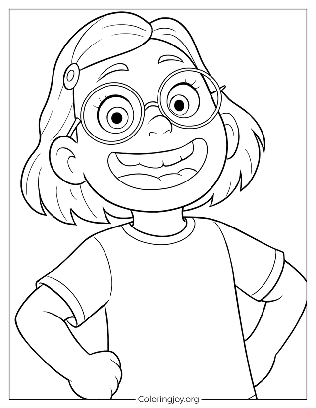 Turning Red Meilin Lee coloring sheet