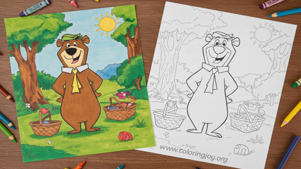 Yogi Bear Coloring Pages (Free PDF Printables)